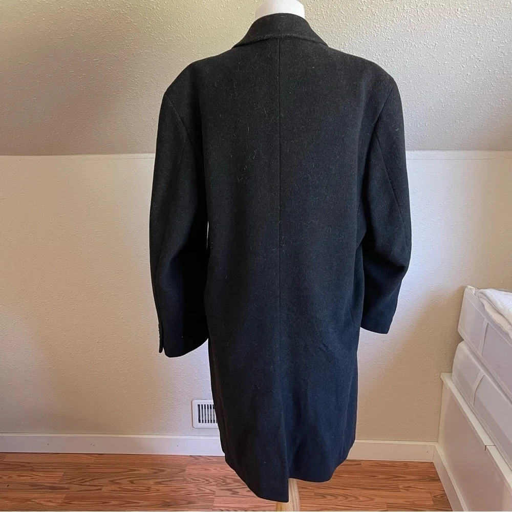 Nautica Wool Blend Dark Charcoal Topcoat
